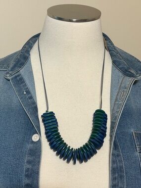 HARMONY ACCESSORIES WOODEN DISC NECKLACE